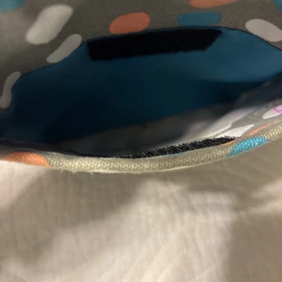 Kavu Keeper Polka Dot Messenger Crossbody Bag, Gray Multicolor - Picture 8 of 11